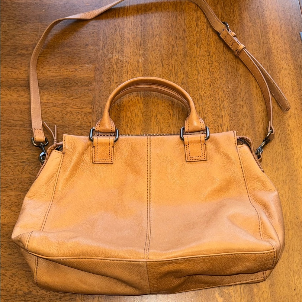 American Leather Co. Tan Satchel Handbag - Picture 3 of 7